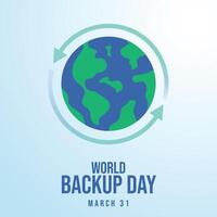 World Backup Day vector design template good for celebration usage. flat design. backup design template. eps 10.