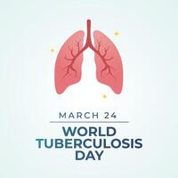 World Tuberculosis Day design template good for celebration usage. lung vector illustration. flat design. vector eps 10.