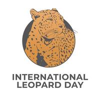 International Leopard Day vector design template good for celebration usage. leopard vector design template. vector eps 10. flat design.