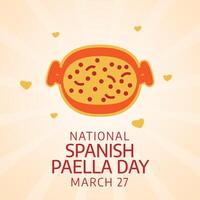 National Spanish Paella Day vector design template good for celebration. Spanish Paella design vector. Spanish Paella image. vector eps 10.