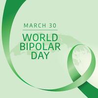 World Bipolar Day design template good for celebration usage. bipolar mental health design template. flat design. vector eps 10.