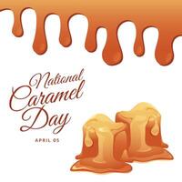 National Caramel Day vector design template good for celebration usage. caramel vector illustration. caramel image. flat vector design. eps 10.