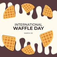 International Waffle Day design template good for celebration usage. flat waffle illustration. waffle image. flat design eps 10. vector