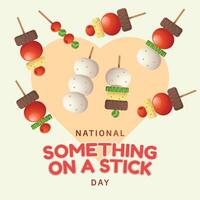 National Something On a Stick Day design template good for celebration usage. food illustration. flat design. vector eps 10.