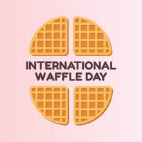 International Waffle Day design template good for celebration usage. flat waffle illustration. waffle image. flat design eps 10. vector