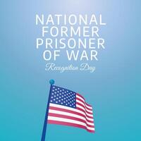 National Former Prisoner Of War Recognition Day vector design template good for celebration usage. flat design. vector eps 10.