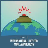 International Day for Mine Awareness design template good for celebration usage. mine vector illustration. mine awareness image. vector eps 10.