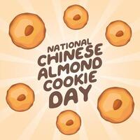 National Chinese Almond Cookie Day vector design template good for celebration usage. chinese almond vector illustration. vector eps 10. flat design.