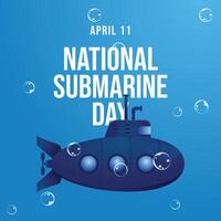 National Submarine Day design template good for celebration usage. submarine vector illustration. vector eps 10. flat design.