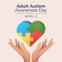 Adult Autism Awareness Day design template good for celebration usage. autism awareness design template. vector eps 10.