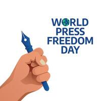 World Press Freedom Day vector design template good for celebration usage. press illustration image. vector eps 10. flat design.