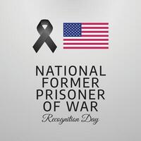 National Former Prisoner Of War Recognition Day vector design template good for celebration usage. flat design. vector eps 10.