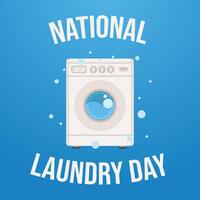 National Laundry Day design template good for celebration usage. laundry vector illustration. vector es 10. flat design.