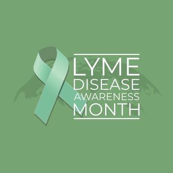 nacional Lyme enfermedad conciencia mes diseño modelo bueno para celebracion uso. verde azulado cinta vector diseño. plano diseño. eps 10
