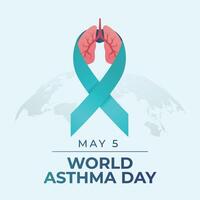 World Asthma Day design template good for celebration  usage. lung vector illustration. vector eps 10. flat design.