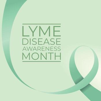 nacional Lyme enfermedad conciencia mes diseño modelo bueno para celebracion uso. verde azulado cinta vector diseño. plano diseño. eps 10