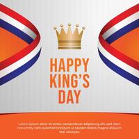 King's Day vector template good for celebratiob usage. amsterdam king's day. Flat king crown design. vector eps 10.