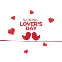 National Lovers Day design template good for celebration usage. lovers design illustration. vector eps 10. flat design.