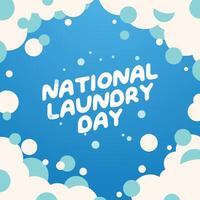 National Laundry Day design template good for celebration usage. laundry vector illustration. vector es 10. flat design.