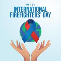 International Firefighters Day design template good for celebration usage. firefighter ribbon template. vector eps 10. flat design.