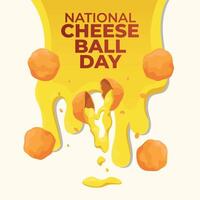 National Cheese Ball Day design template good for celebration usage. cheese ball vector illustration. vector eps 10.