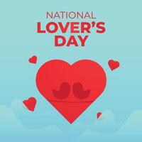 National Lovers Day design template good for celebration usage. lovers design illustration. vector eps 10. flat design.