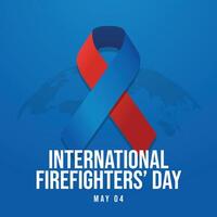 International Firefighters Day design template good for celebration usage. firefighter ribbon template. vector eps 10. flat design.