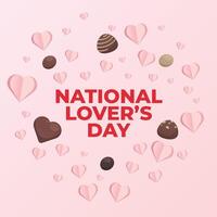 National Lovers Day design template good for celebration usage. lovers design illustration. vector eps 10. flat design.