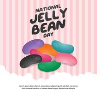 National Jelly Bean Day design template good for celebration usage. jelly bean vector image. flat design. vector eps 10.