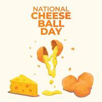 National Cheese Ball Day design template good for celebration usage. cheese ball vector illustration. vector eps 10.