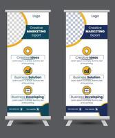 Roll-up banner template design vector