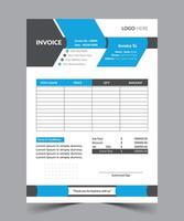 Corporate business invoice design template vector