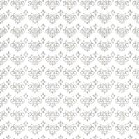 Vector seamless pattern with leaves and curls. Monochrome style abstract floral background.