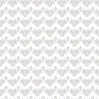 Vector seamless pattern with leaves and curls. Monochrome style abstract floral background.