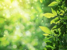 AI generated Green Nature Background photo