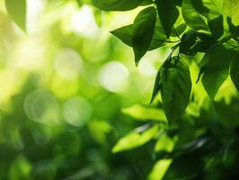 AI generated Green Nature Background photo