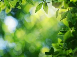 AI generated Green Nature Background photo