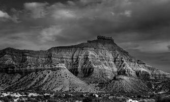 Gooseberry Mesa Black and white photo