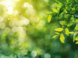 AI generated Green Nature Background photo