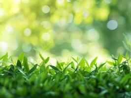 AI generated Green Nature Background photo