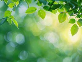 AI generated Green Nature Background photo