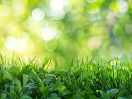 AI generated Green Nature Background photo