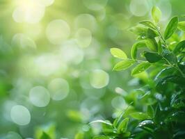AI generated Green Nature Background photo