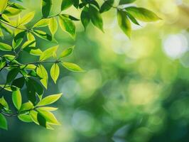 AI generated Green Nature Background photo