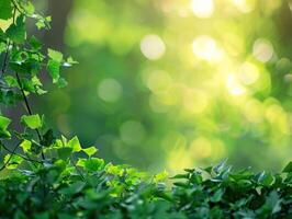 AI generated Green Nature Background photo