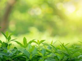 AI generated Green Nature Background photo