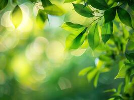 AI generated Green Nature Background photo