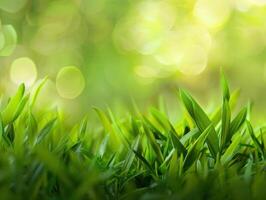 AI generated Green Nature Background photo