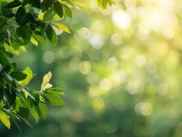 AI generated Green Nature Background photo
