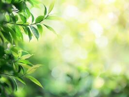 AI generated Green Nature Background photo